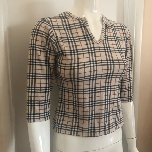 Burberry Nova Check Half Sleeve Top - Picture 3 of 11